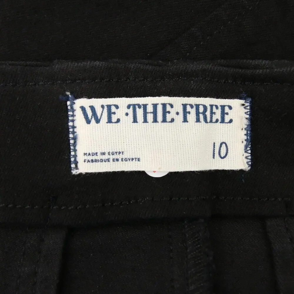 Free People Skirt Black Denim Front Zip Mini High Rise Layla Sexy We the Free 10 - Picture 7 of 10